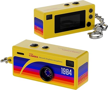 Mini Keychain Digital Camera, 1080P HD Video Recorder, Mirco Thumb Camera, Digicam,Video Recording,Bag Charm for Vlog Kids Adult Students (CAM51)