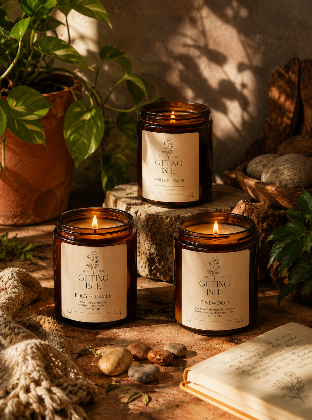 Handcrafted Aroma Therapy Candle | Holistic Aura Ritual Candle for Calm & Gifting