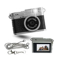 Mini Digital Camera with Leather Texture - Front View
